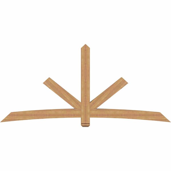 Ekena Millwork Alberta Timber Gable Bracket, Western Red Cedar, 108"W x 49"H x 5 1/2"D x 5 1/2"F, 11/12 Pitch GBW108X49X0606ALB00SWR - main